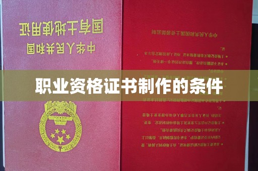 文登职业资格证书制作的条件