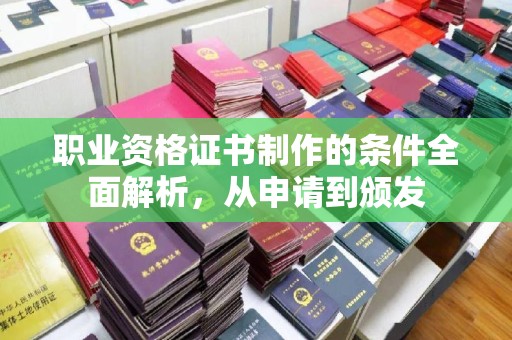 文登职业资格证书制作的条件全面解析，从申请到颁发