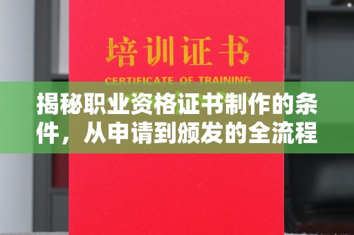 文登揭秘职业资格证书制作的条件，从申请到颁发的全流程解析