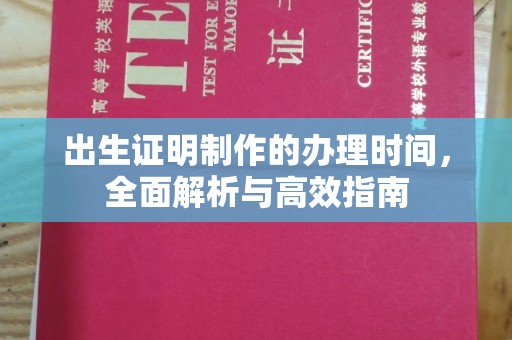 文登出生证明制作的办理时间，全面解析与高效指南